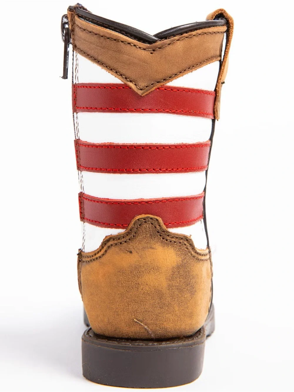 Cody James American Toddler Tan & Navy Western Flag Boot